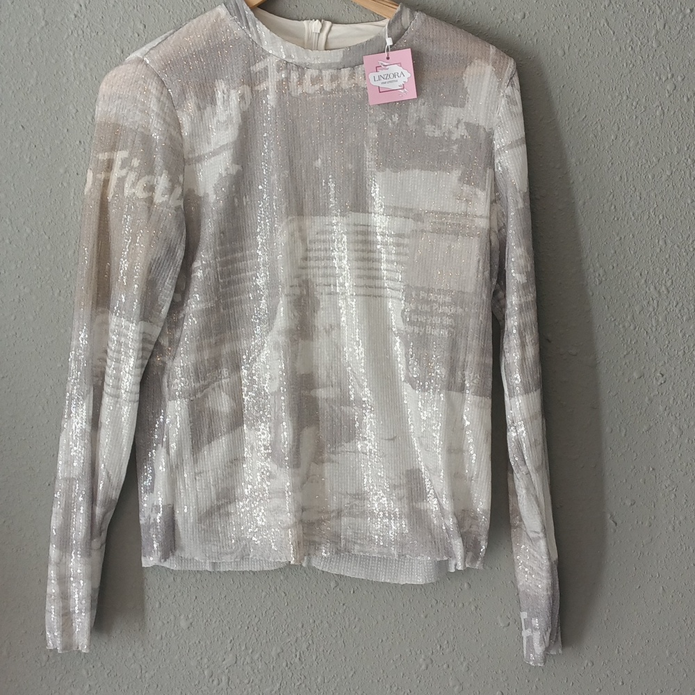 NWT Linzora sequin Blouse